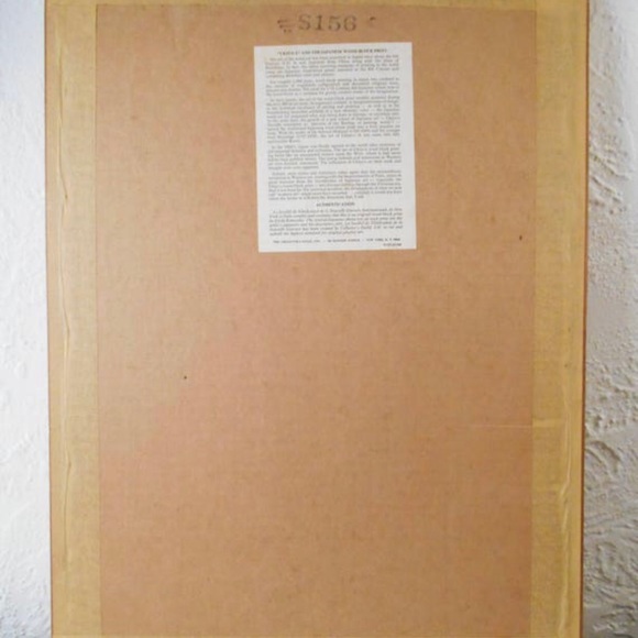 VTG Framed Japanese Wood-block Print by Eiichi Kotozuka Owl and Cherry Blossoms - Picture 5 of 6